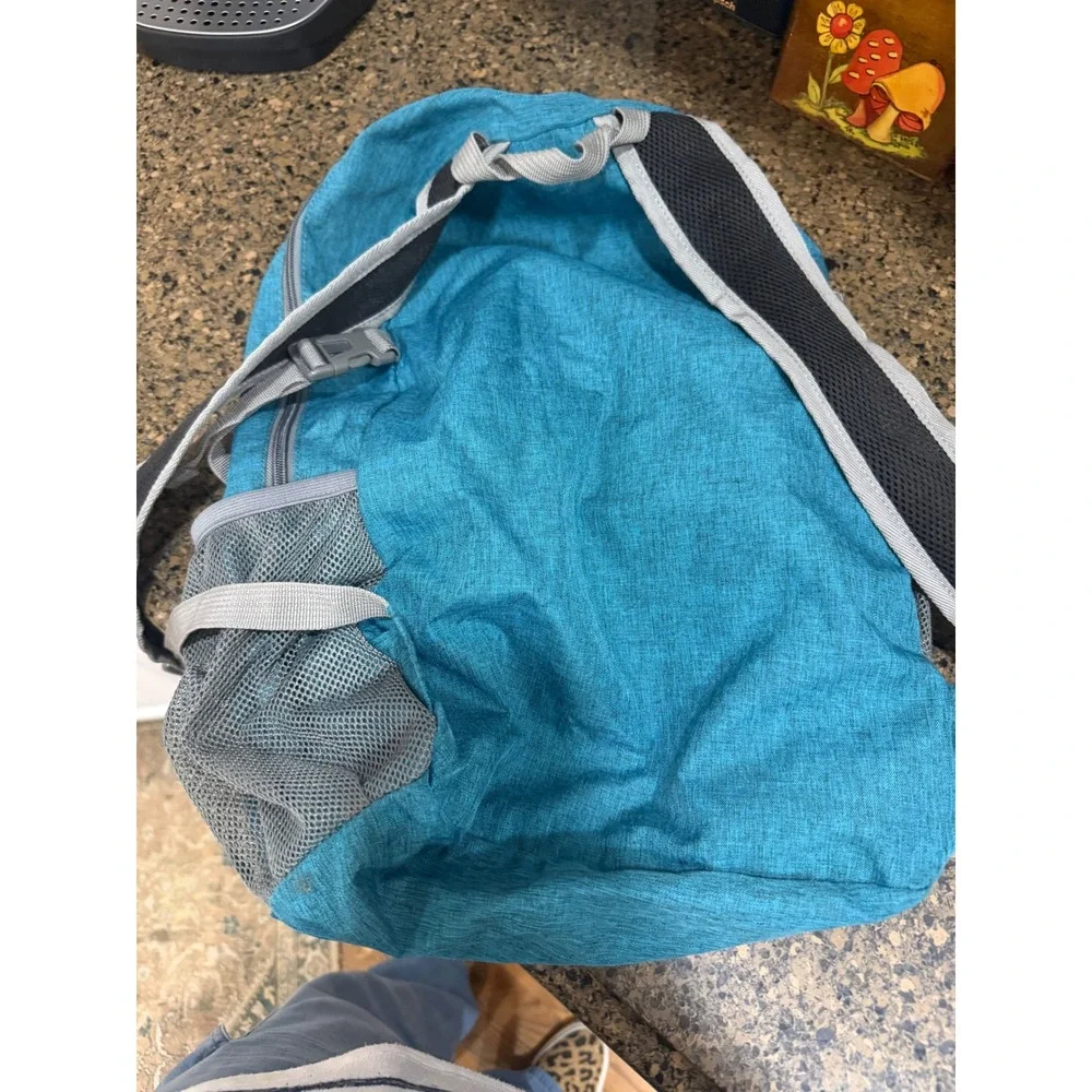 Waterfly Teal Blue Foldable Lightweight‎ Hiking Backpack Daypack Travel Bag
